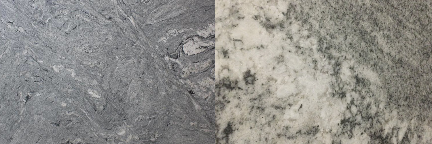 Viscont White / Silver Cloud . Granite - Polished/Leathered - 3cm